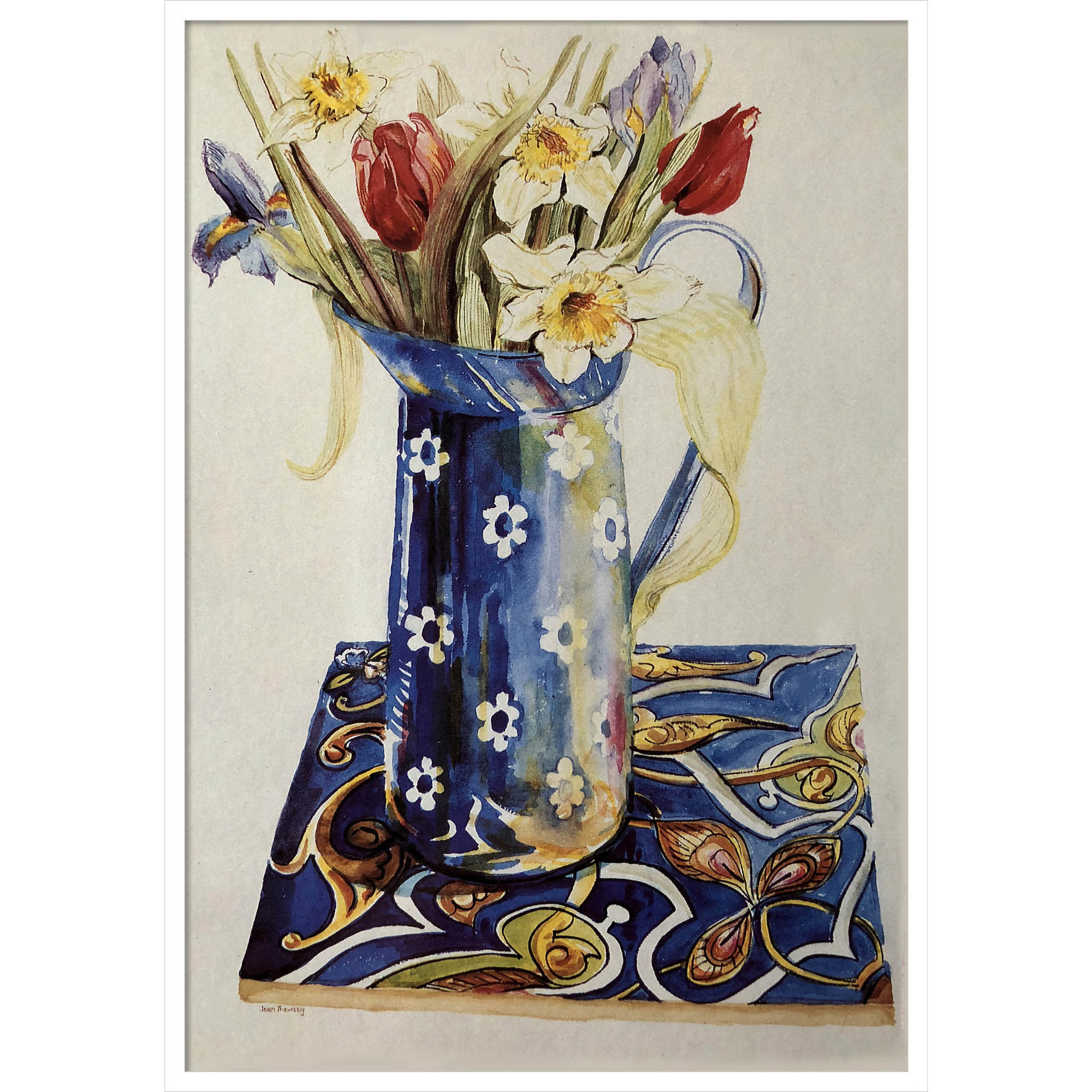 Chancy "Tulips" Print by Joan Thewsey, White, 41" H x 29" W x 1" D