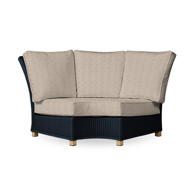 Hamptons Outdoor Corner Wedge Lounge Chair, Cottage Pepper, Ebony