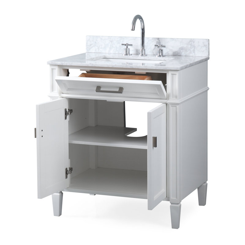 Ensemble de meuble-lavabo simple 30 po Guerrero, Blanc