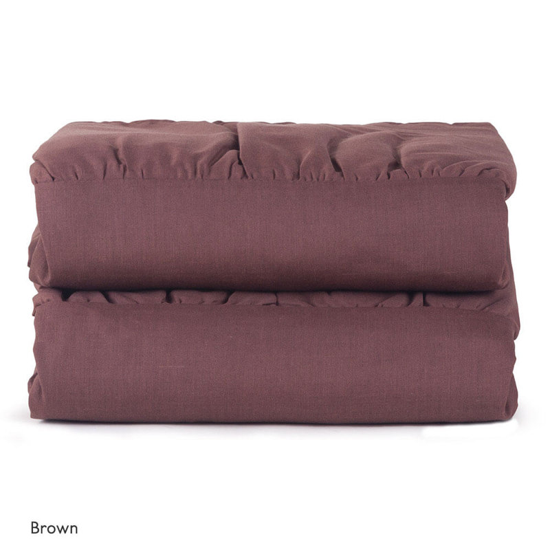 Revalee Cotton Blend Standard Fitted Sheet, Dark Brown