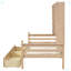 Structure de lit de jour en bois avec tête de lit bibliothèque