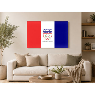 Cleveland City Flag - Ohio, art mural sur toile