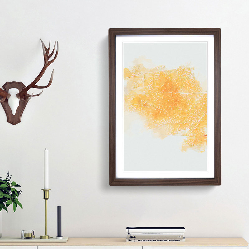 Soda Stream Storm in Abstract - Picture Frame Graphic Art Print, Walnut Framed, 36cm H x 27cm W x 2cm D