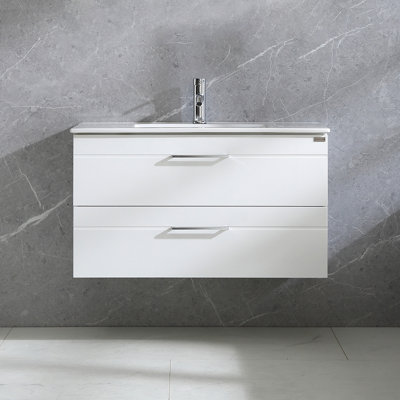 Fowlerville 36'' Single Bathroom Vanity with Ceramic Top