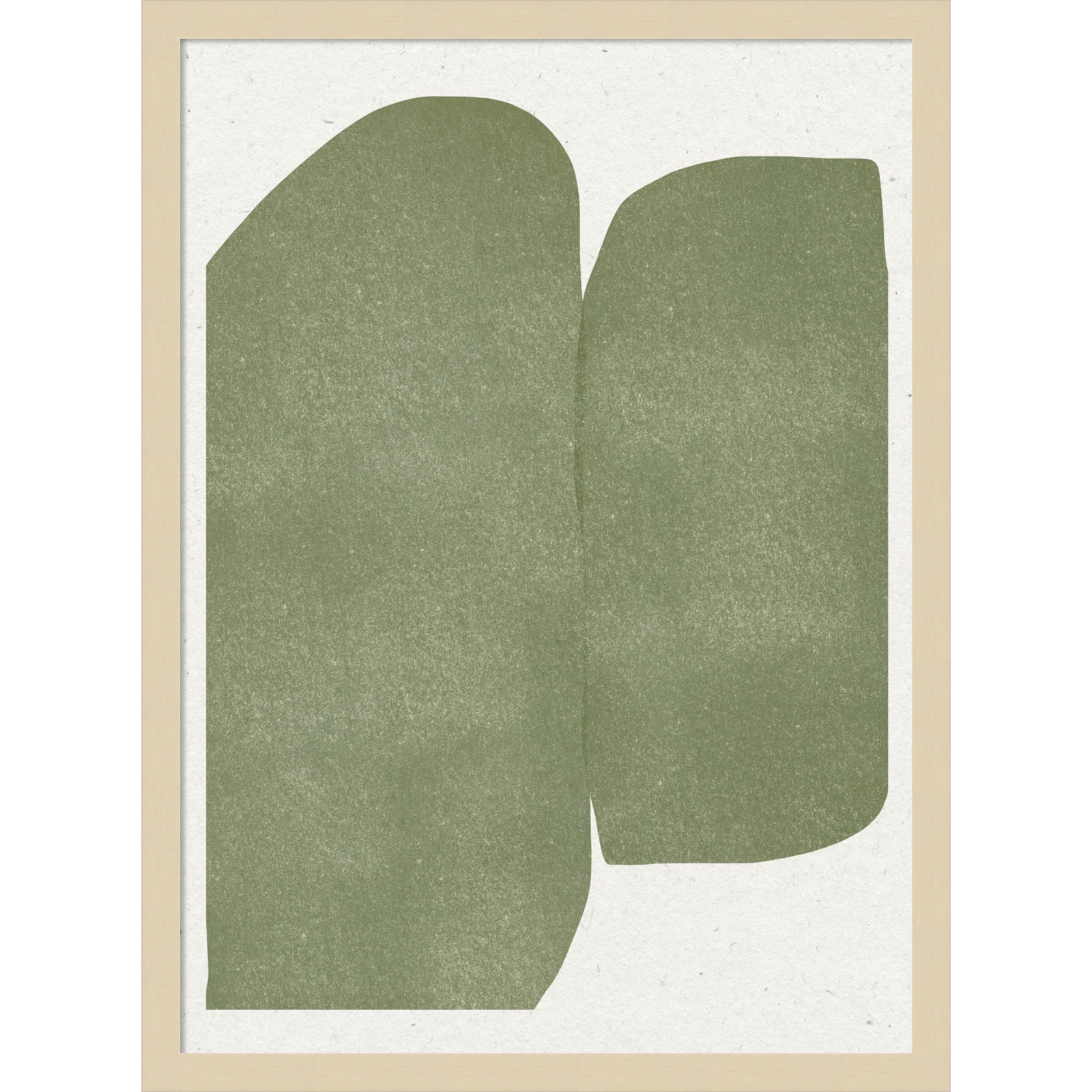 Rooney "Green Paper Cut Modern" Print, 25" H x 19" W, Brown