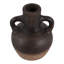 Vase de table en terre cuite avec poignées en boucle pour un style rustique - Grand vase arrondi artistique pour fleurs, idéal pour le salon ou la décoration intérieure
