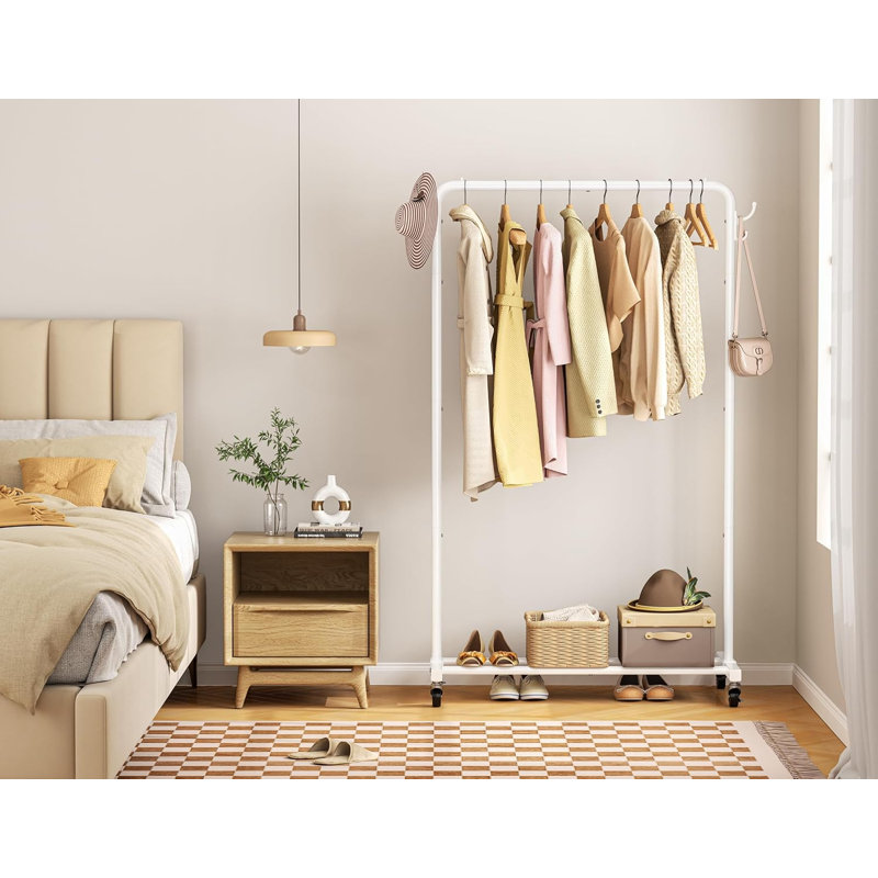 80cm Rolling Clothing Rack, White