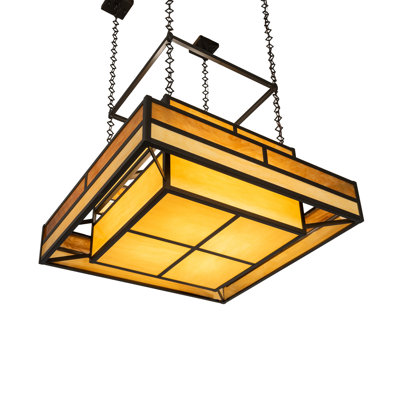 Lustre à huit lumières Hyde Park en bronze intemporel