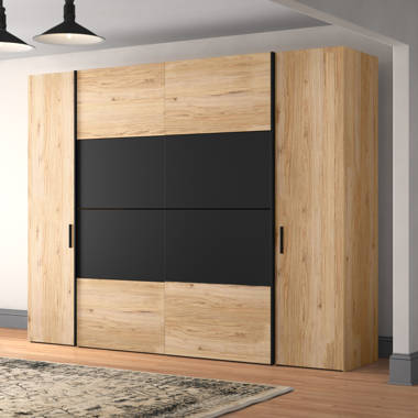 Wood & Manufactured Door Reviews Wardrobe Ebern Designs Absarokee 2