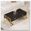 Table basse rectangulaire à 4 tiroirs et base dorée-1390176578