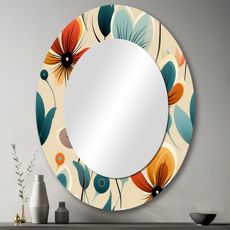 Miroir mural Mid-Century Mid-Century Modern Revival, 43 po x 33 po