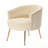 Velvet and Teddy Fabric Accent Chair With Metal Legs-581815818