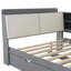 Lit plateforme en bois avec lit gigogne, tablettes et tête de lit-206876972
