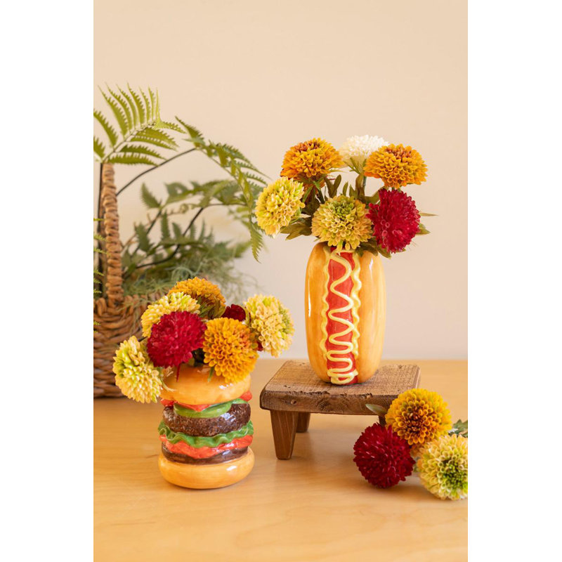  Ensemble de 2 vases en céramique 5 pièces H Burger and Hotdog