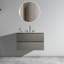 Tia 30-inch Wall-mount Space Grey Bathroom Vanity With Ceramic Sink, Three Faucet Holes, Large Floating Storage, Pre-assembled