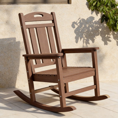 Outdoor Patio HDPE Rocking Adirondack Chair