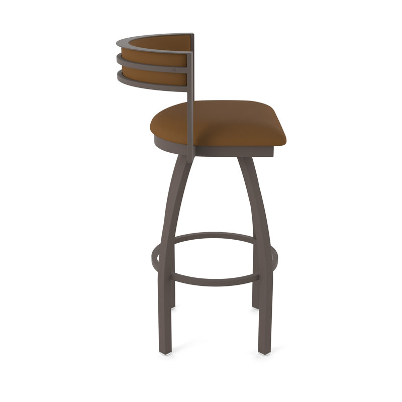 Tabouret Artémis, Bronze, Tabouret de comptoir (siège d'une hauteur de 25 p, Vinyle - chaume Canter