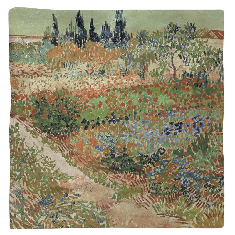 Vincent Van Gogh Polyester Square Napkin, Orange, 0.1" H x 10" W x 10" D, Poly Twill