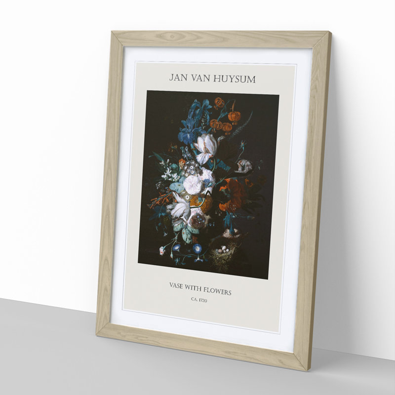 Still Life With Flowers Vol.12 by Jan Van Huysum - Single Picture Frame Print, 65cm H x 48cm W x 2cm D, Oak Framed