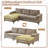 Rita 100.02" Wide Upholstered Corduroy Modular Sectional Sofa-584207732