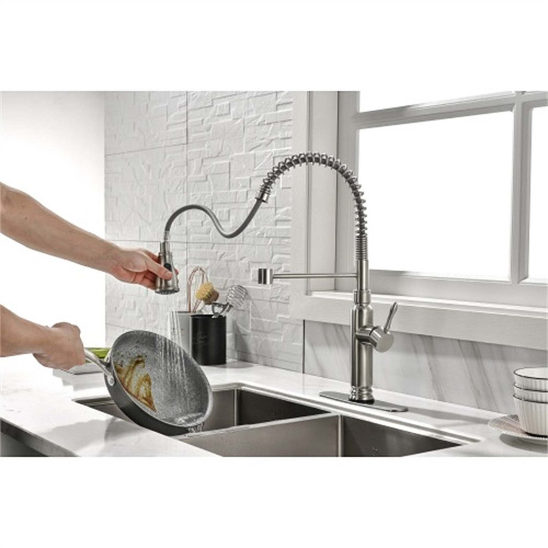 Red Cloud Pull Down Touch Kitchen Faucet, Brushed Nickel