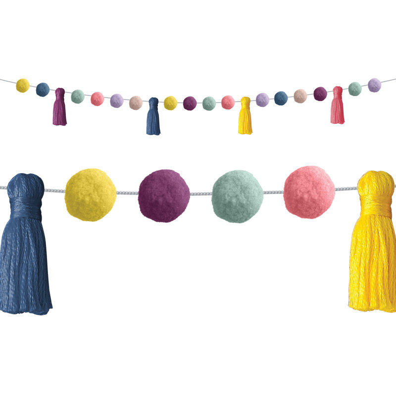 Guirlande pompons et pompons