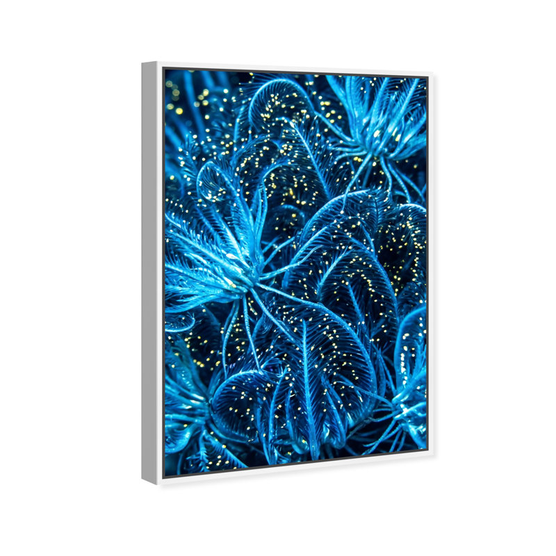 Neon Garden Print by Oliver Gal, 16"H x 11"W, White Floater Frame