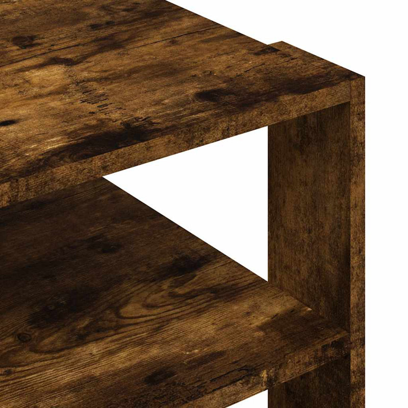 vidaXL Coffee Table Smoked Oak Engineered Wood Small Coffee Table, Smoked Oak