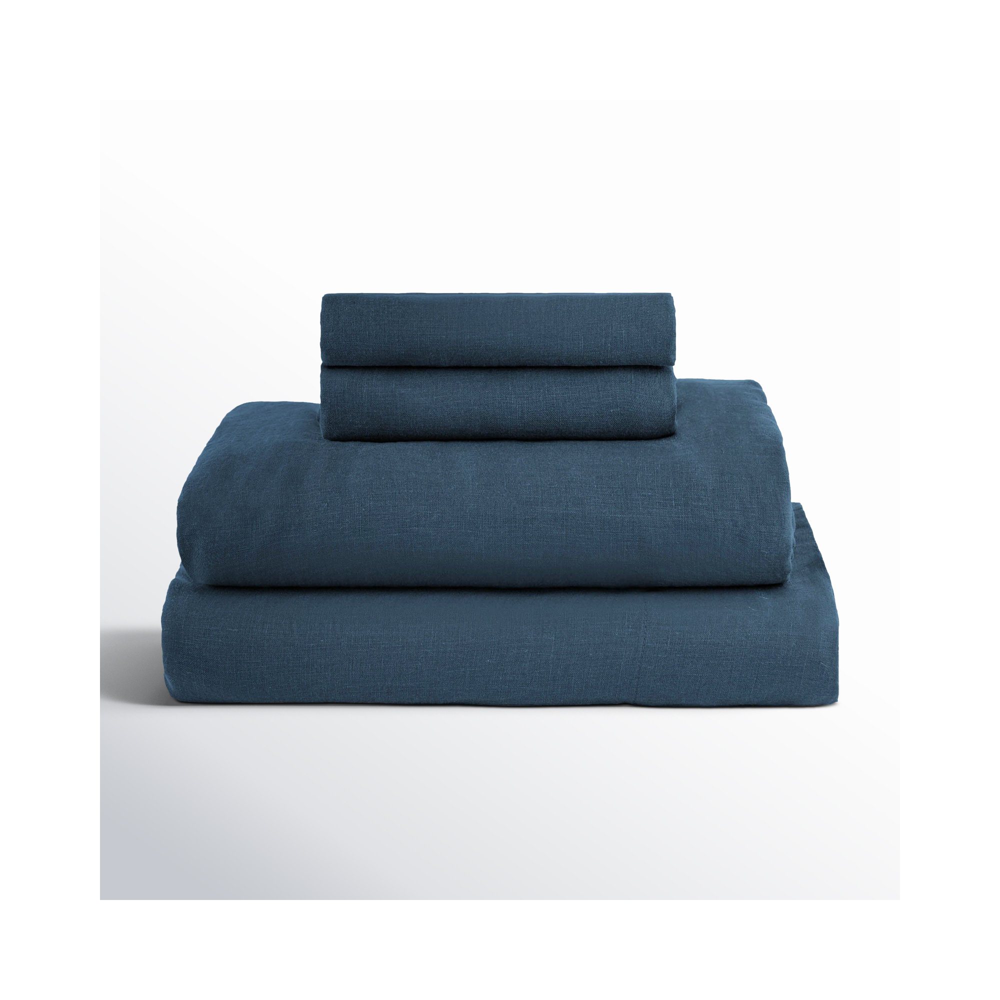 100% French Linen Sheet Set, Twin Sheet Set with 1 Pillowcase, Baltic