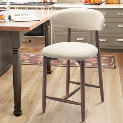 Kahana Swivel Upholstered Counter & Bar Stool