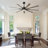 72" 9 - Blade Windmill Dimmable LED Ceiling Fan With Remote Control, 6-Speed Reversible DC Motor, 3 Color Lights, 5"/10" Downrods