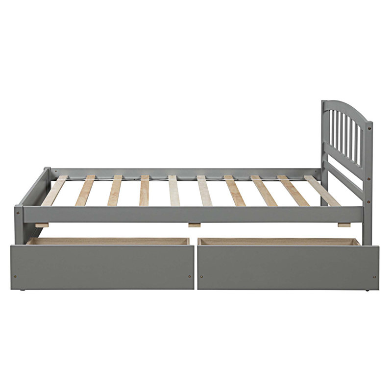 Lit avec rangement, gris