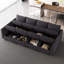 Canapé-lit modulaire convertible Aurora Chenille-106913436-106913482