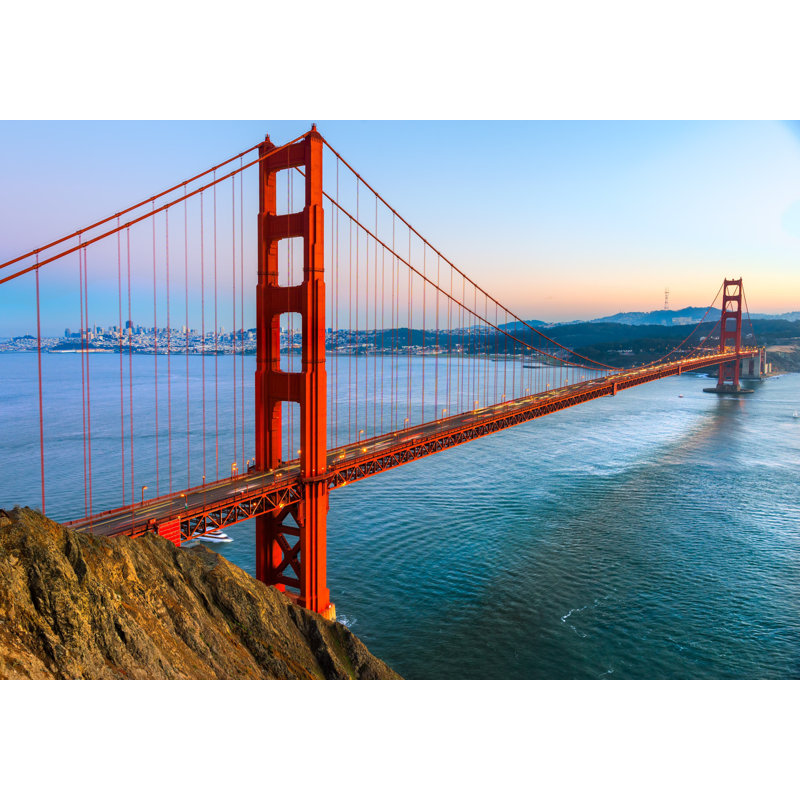 «Golden Gate Bridge Sunrise», art mural sur toile