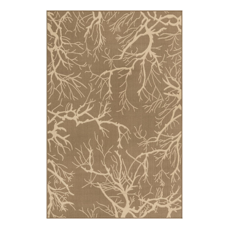 Healdton Abstract Indoor / Outdoor Rug, Rectangle 5'1" x 8'