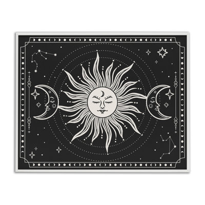Astrology Sun & Moon Pattern Giclee Art by JJ Design House LLC