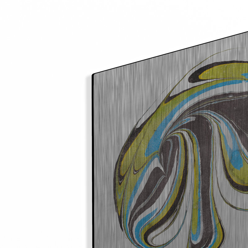 «Citrine Momentum 3» par Alicia Ludwig, art mural en métal, H 12 po x l 12 po