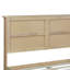 Modern Bed with Rattan Headboard, with Central Support Beams and Enhanced Feet-128923076