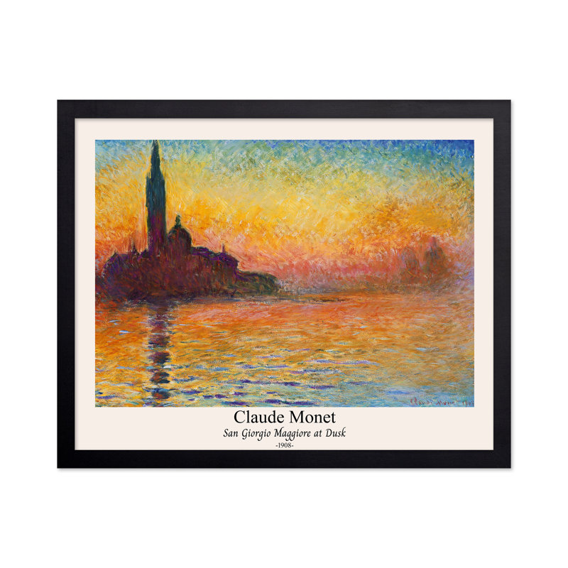 Claude Monet - San Giorgio Majeur, Black Framed, Poster, 24"H x 32"W
