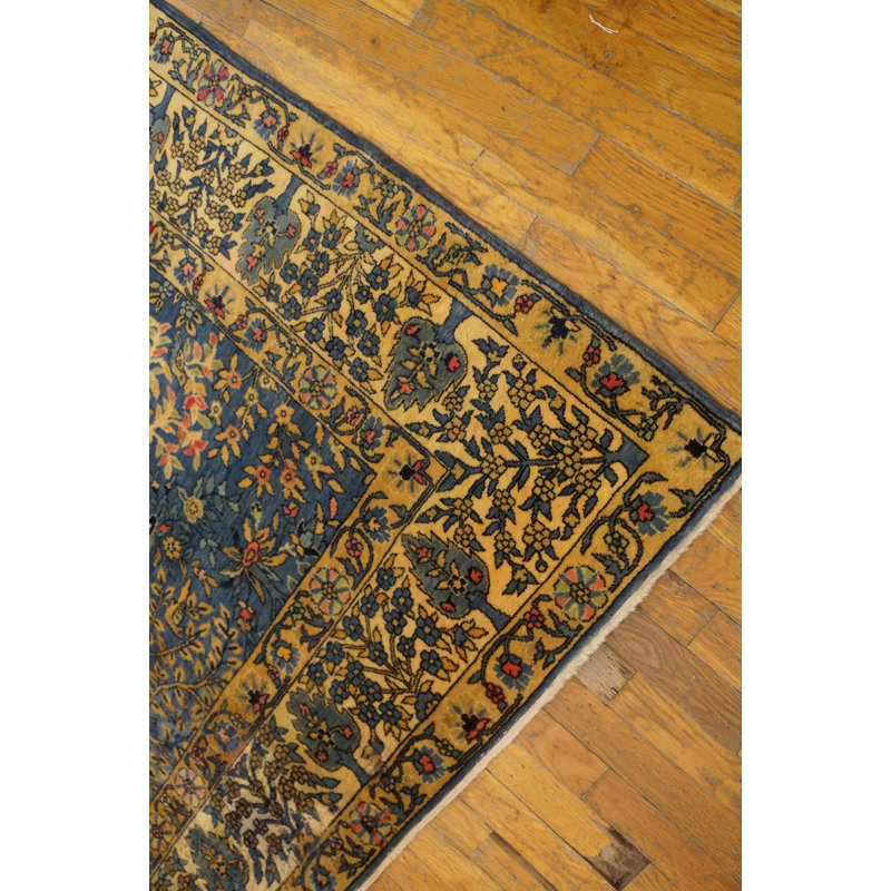 Tapis décoratif décoratif surdimensionné de couleur bleu clair antique