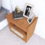 Table de chevet moderne Mid-Century avec station de charge et trou de sortie et 2 tiroirs