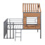 Lit mezzanine simple en métal avec caractéristiques et toit intrigant pour fenêtre