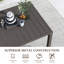 Outdoor Dining Table, Square Slatted Metal Patio Table, Modern Table