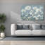  «Spring Blossoms 2 Slate Blue» par Danhui Nai, art mural sur toile, 60 po x 40 po