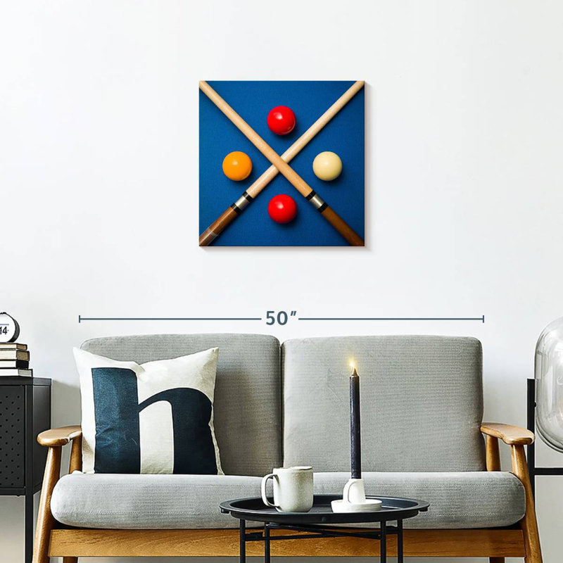 Balle et bâtons de billard Senne, H 20 po x l 20 po