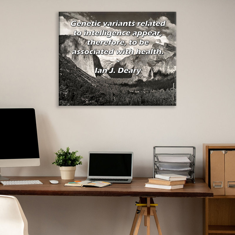 ArtsyQuotes Gallery Wrapped Canvas By Ian J. Deary: "Genetic variants related to intelligence appear, therefore, to be associated with health."