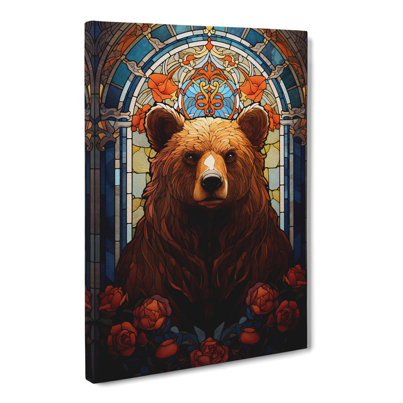 Bear Nouveau - Print, 50cm H x 35cm W x 3cm D