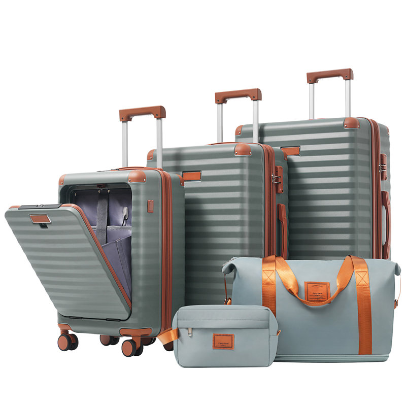 Luggage Sets 5 Piece With Front Opening
