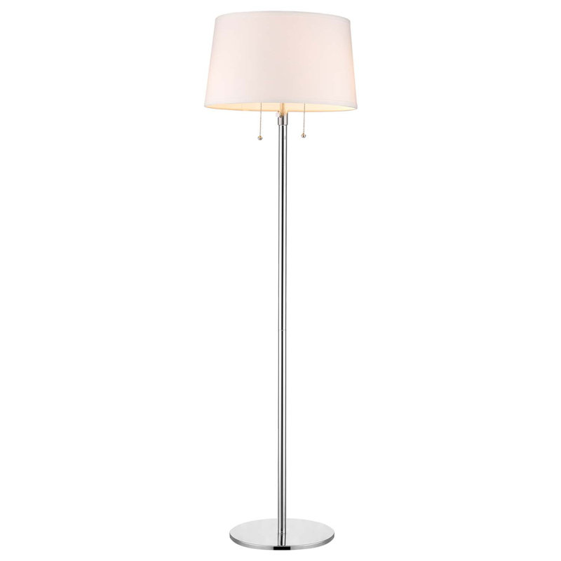 Rimer 59'' Polished Chrome Traditional Floor Lamp