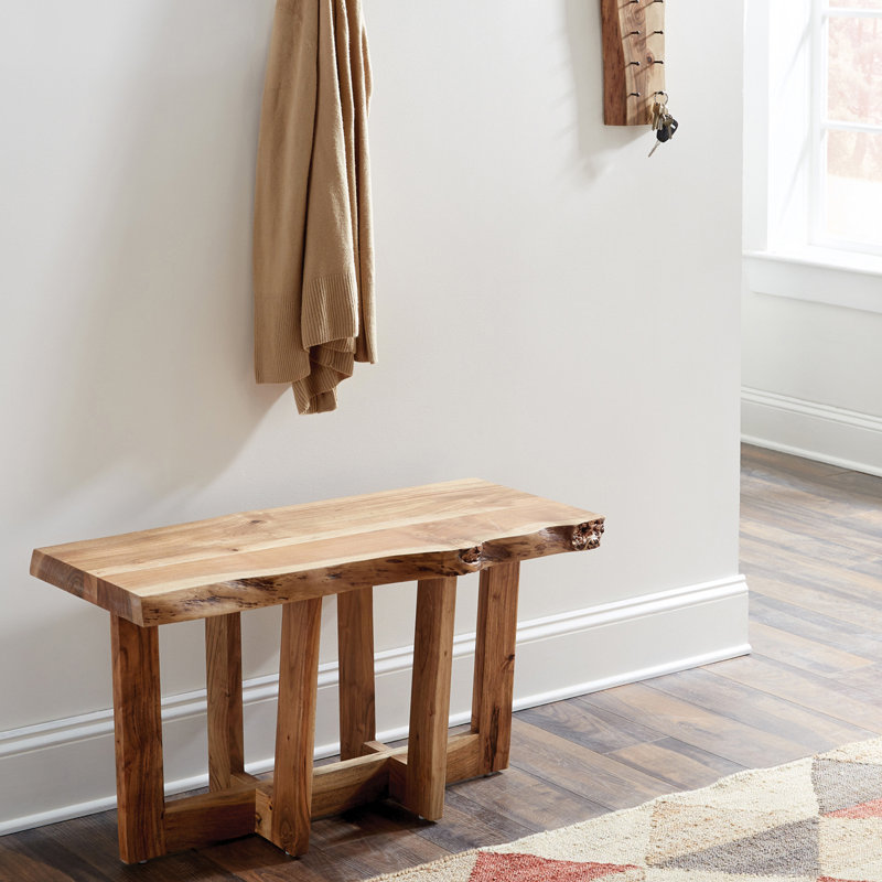 Solid Wood Bench, 45.72cm H x 91.44cm W x 35.56cm D